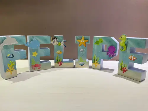 Letras 3d Festa Fundo do Mar