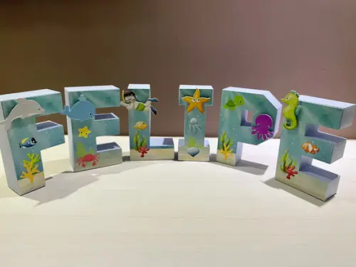 Letras 3d Festa Fundo do Mar