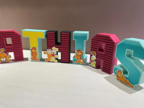 Letras 3d Festa Garfield