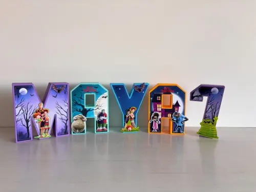 Letras 3d Festa Hotel Transylvania