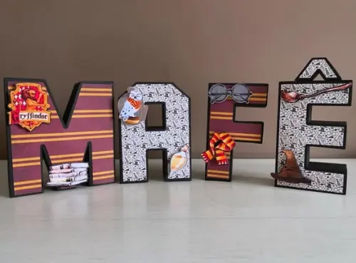 Letras 3d Festa Harry Potter