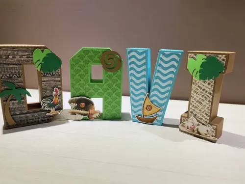 Letras 3d Festa Maui Moana