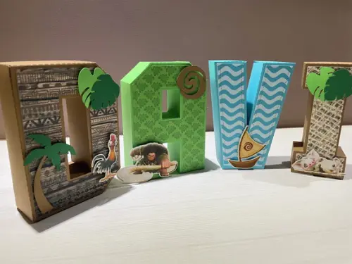 Letras 3d Festa Maui Moana