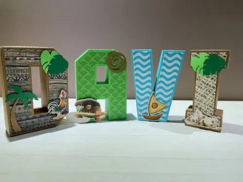 Letras 3d Festa Maui Moana