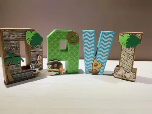 Letras 3d Festa Maui Moana