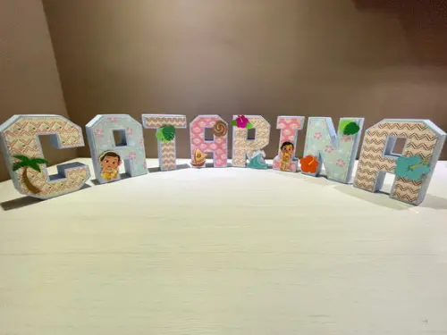 Letras 3d Festa Moana