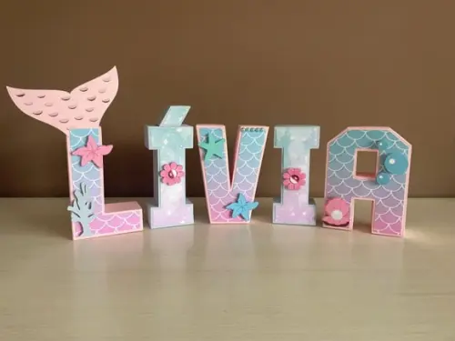 Letras 3d Festa Sereia