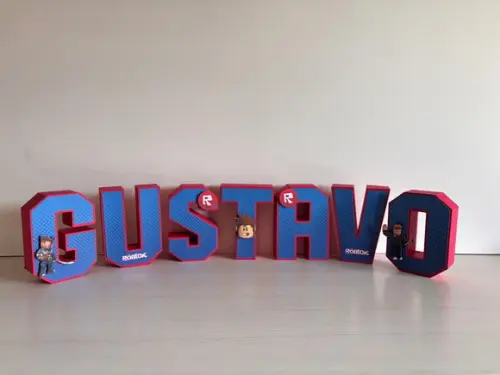 Letras 3d Festa Roblox