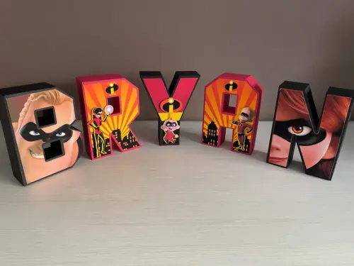 Letras 3d Festa os Incríveis