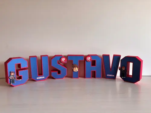 Letras 3d Festa Roblox