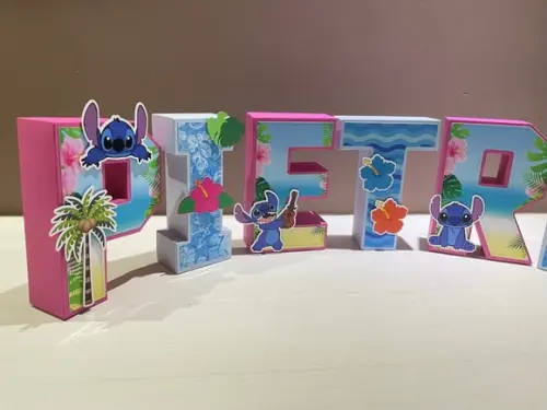 Letras 3d Festa Stitch