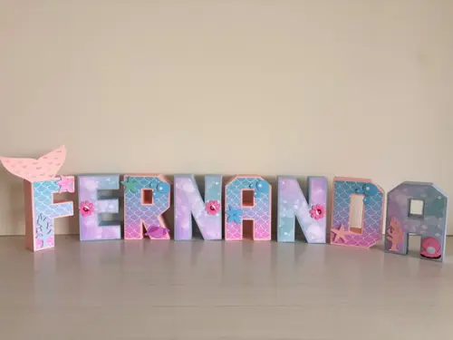 Letras 3d Festa Sereia