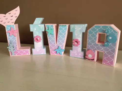 Letras 3d Festa Sereia
