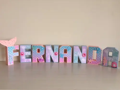 Letras 3d Festa Sereia