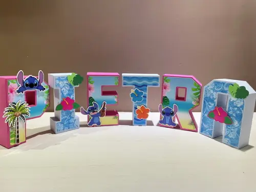 Letras 3d Festa Stitch