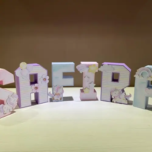 Letras 3d Festa Unicórnio