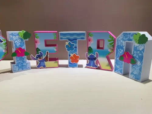 Letras 3d Festa Stitch