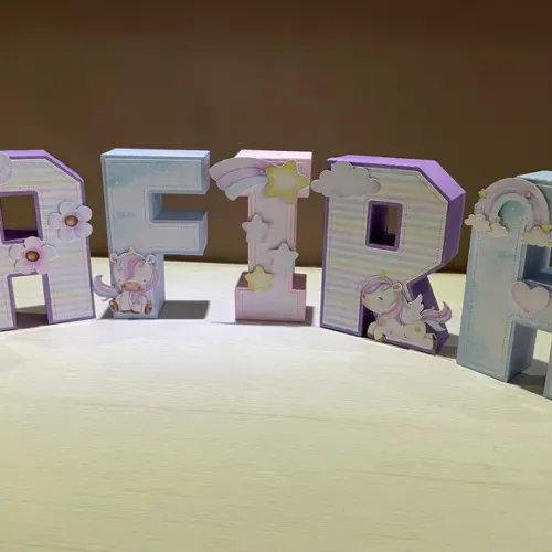 Letras 3d Festa Unicórnio