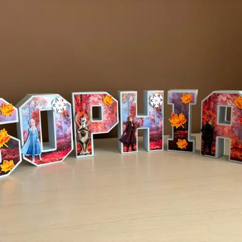 Letras 3d Frozen 2