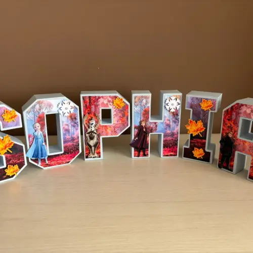 Letras 3d Frozen 2
