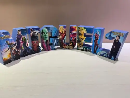 Letras 3d Guardiões da Galáxia