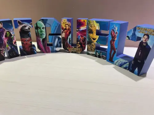 Letras 3d Guardiões da Galáxia