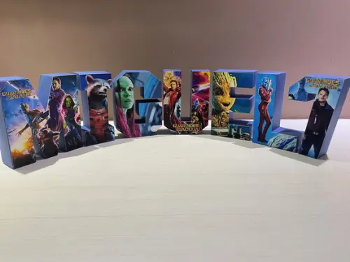 Letras 3d Guardiões da Galáxia