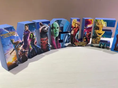 Letras 3d Guardiões da Galáxia