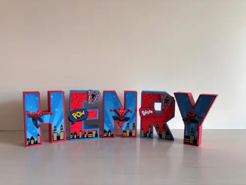 Letras 3d Homem Aranha