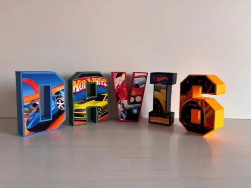 Letras 3d Hotwheels