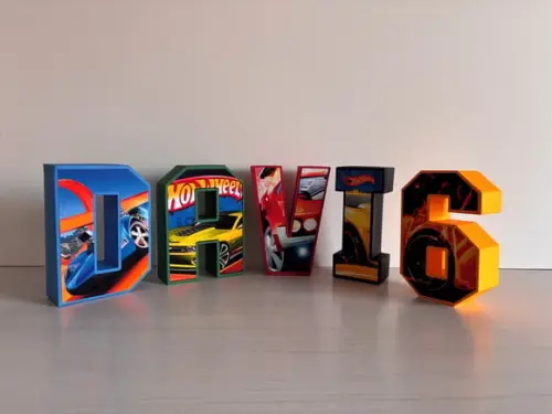 Letras 3d Hotwheels