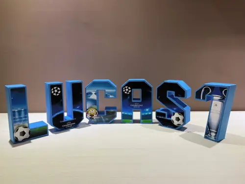 Letras 3d Liga dos Campeões