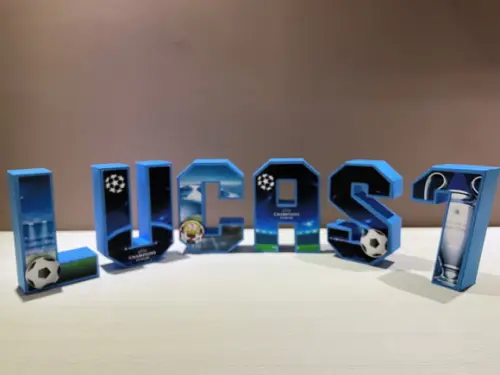 Letras 3d Liga dos Campeões