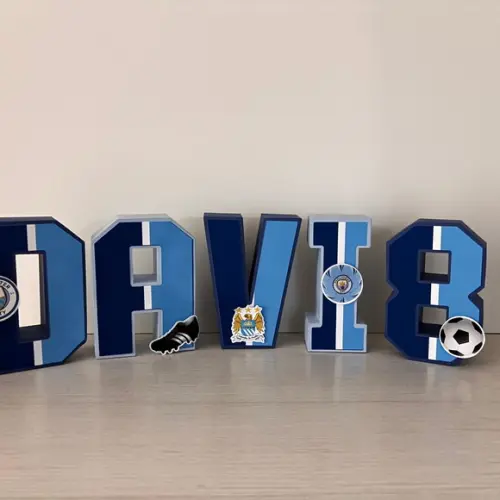 Letras 3d Manchester City