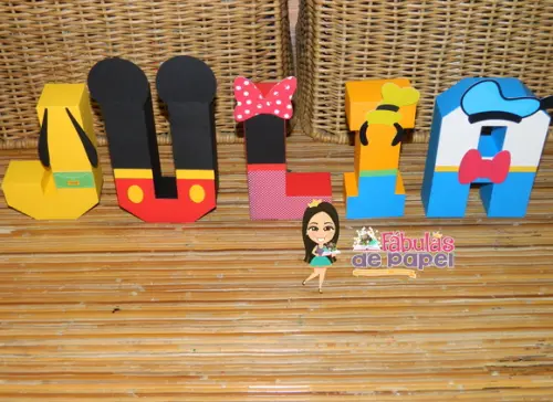 Letras 3d Mickey