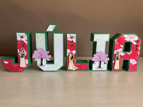 Letras 3d Mulan