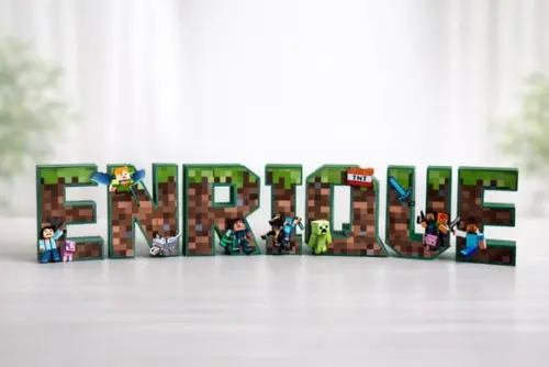 Letras 3d Minecraft