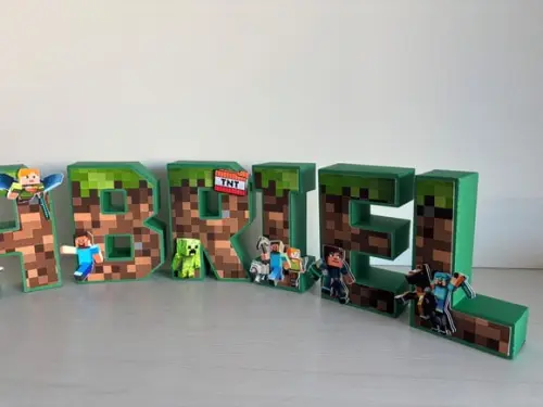 Letras 3d Minecraft