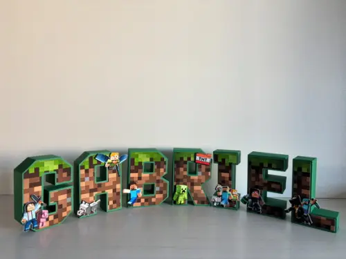 Letras 3d Minecraft