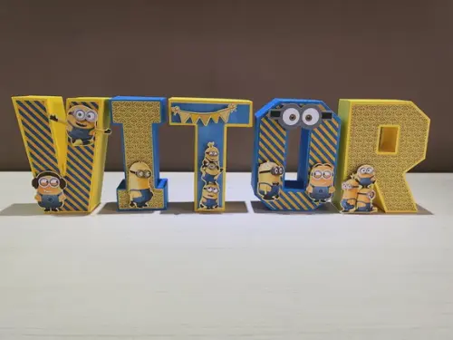 Letras 3d Minions