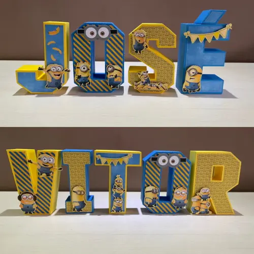 Letras 3d Minions