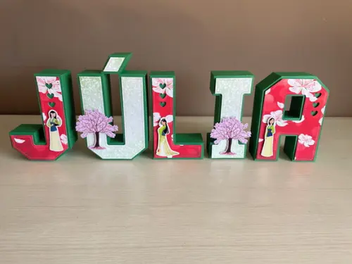 Letras 3d Mulan