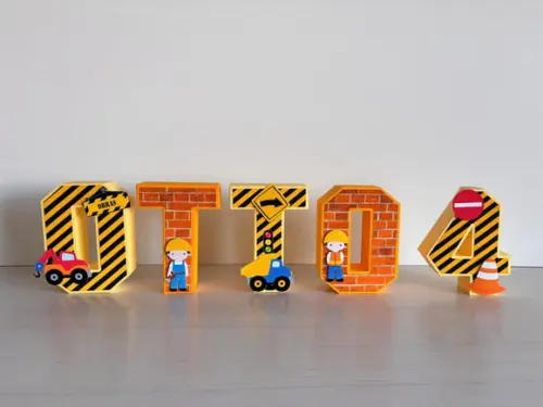 Letras 3d Obras Construtor