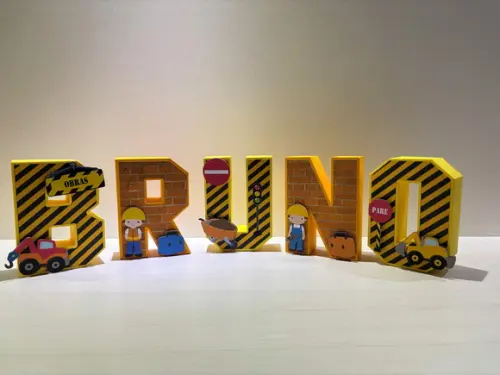 Letras 3d Obras Construtor