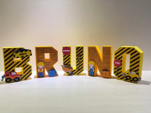 Letras 3d Obras Construtor