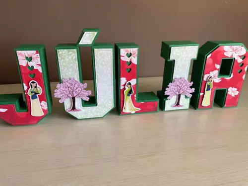 Letras 3d Mulan