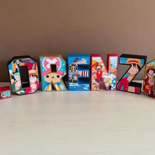 Letras 3d One Piece