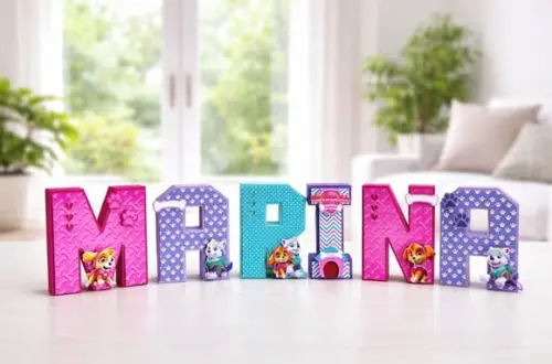 Letras 3d Patrulha Canina Menina