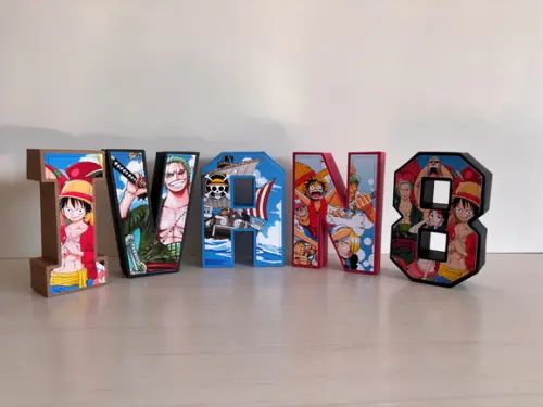 Letras 3d One Piece