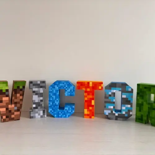 Letras 3d Personalizadas Minecraft